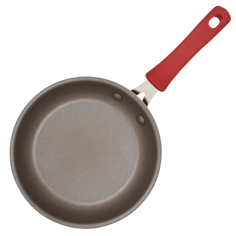 Rachael Ray Cook + Create Nonstick Frying Pan/Skillet, 8.5 Inch, Red