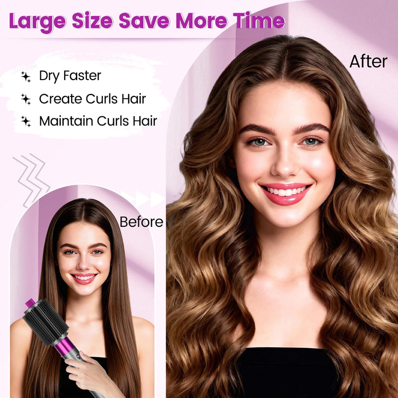 Upgraded Large Round Volumizing Brush Attachment and Upgraded Round Volumizing Brush Attachment Compatible with Dyson Airwrap HS01 HS02 HS05 HS08