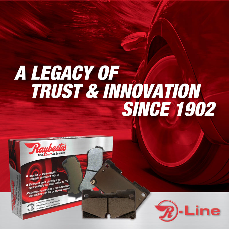 Raybestos R-Line Automotive Replacement Rear Ceramic Brake Pad Set for Select Nissan Altima, Rogue, Sentra, Murano, Maxima, Pathfinder, Z Model Years (MGD905CH)