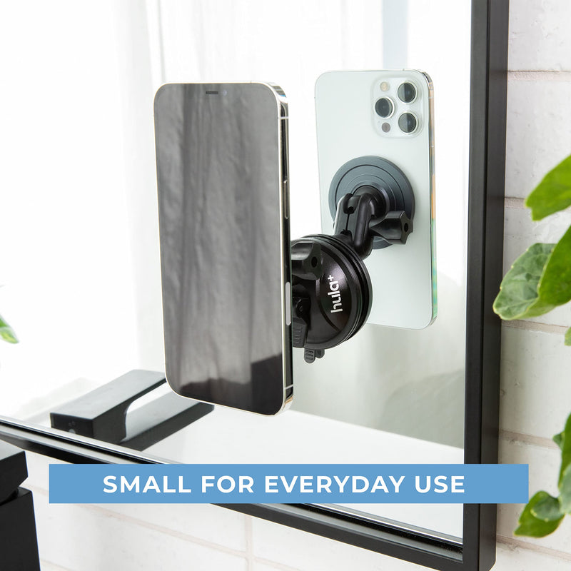 MagSafe Phone Holder Portable Mount, Reusable Stand for Shower, Mirror, Kitchen, Window, & Bathroom Compatible with MagSafe Adjustable Rotation for Content, TikTok, Movies & Music