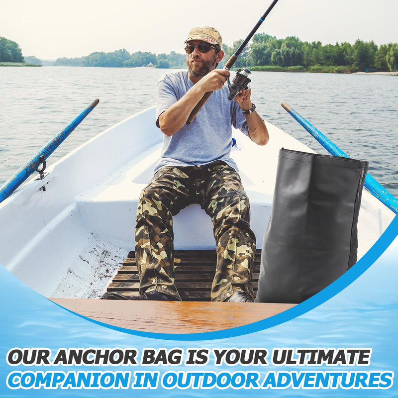 Huhumy Boat Anchor Storage Bag 33 x 22 Inch Heavy Duty Vented Nylon Storage Bags Boat Bag Anchor Bags for Boats Box Anchors Fluke Anchors Spike Anchors