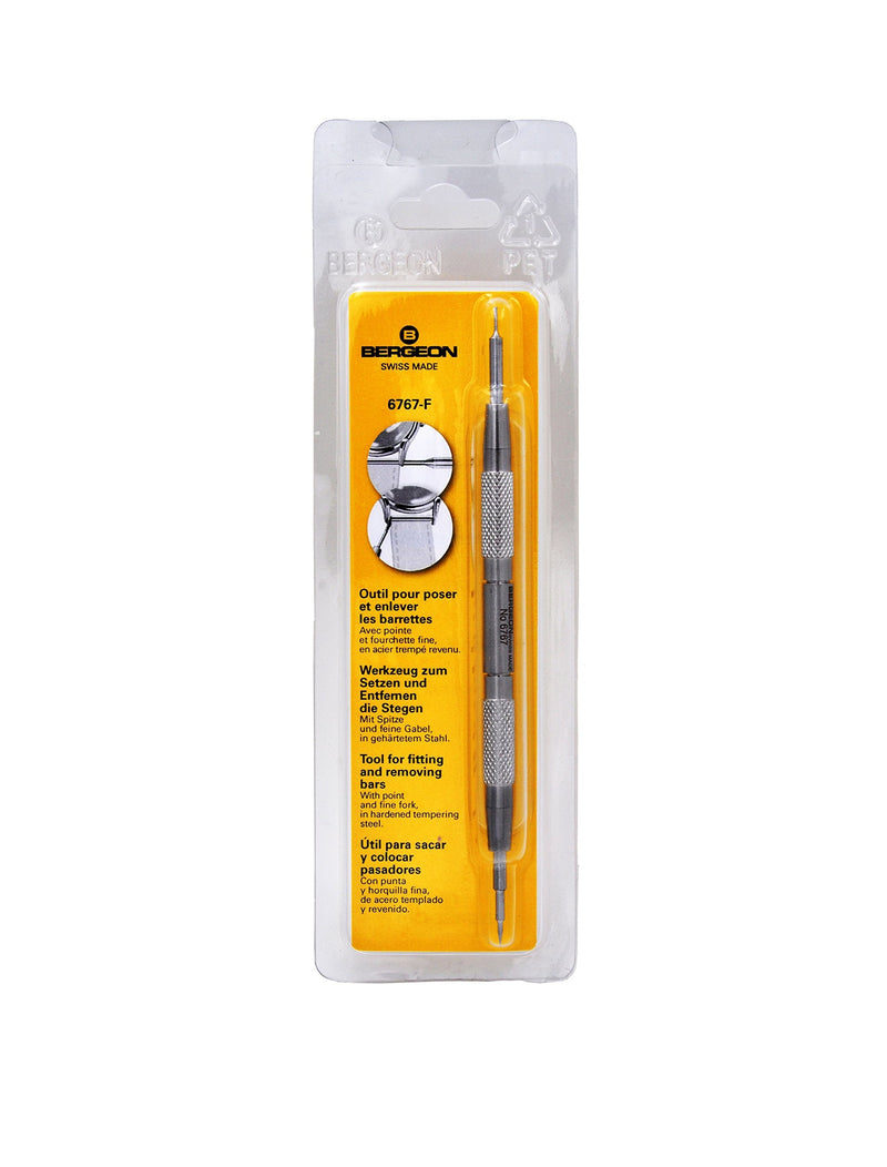 New Package Bergeon unisex-adult 6767-F Watch Spring Bar Tool - Long Stainless Steel Handle with Replaceable Screw (6767-F)