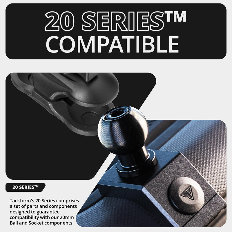 Tackform Link Phone Mount with Top Dash Clip - Compatible with 2021-2025 Ford Bronco | Aluminum | Zero Slip, Anti-Scratch | Universal Magnetic Phone Holder | 2" Arm | Black | (NOT MAGSAFE Compatible) Small Standard Magnet