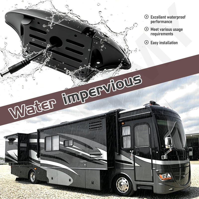 Universal Backup Camera Bracket Adapter & FRCBRKT-BL Mounting Bracket | for Fu-rrion Pre-Wired Mount Pre-Install Mounting Kit for RVs Camper 5th Wheel Trailer, w/ Pig Tail Wire Plug