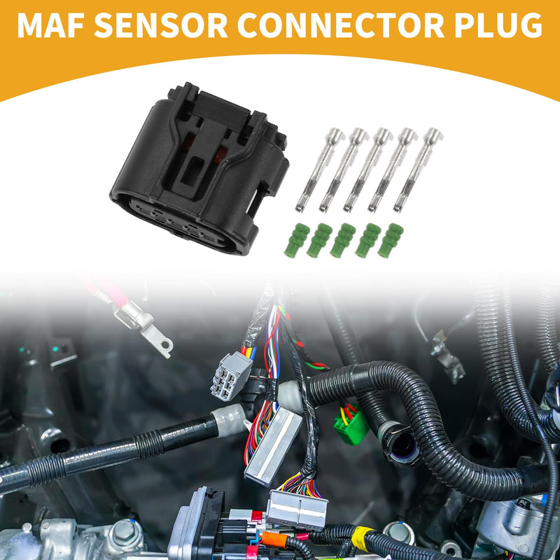 MAF Sensor Connector Plug No.9098012292 Inner Female Wire Terminal Connector for Toyota Plastic Black