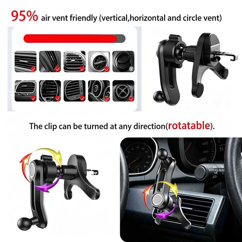 Auto Clamp Wireless Charging Car Mount, Pink Cute Rabbit Car Phone Holder | Automatic Clamp Cell Phone Mount, Hands-Free Fast Charger Cradle for Vehicle Pink Rabbit