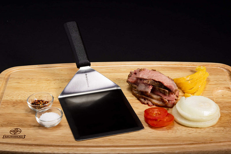 Mundial 5698HH Heat Resistant Steak and Hamburger Turner/Spatula 6-inch by 5-inch with Black Handle