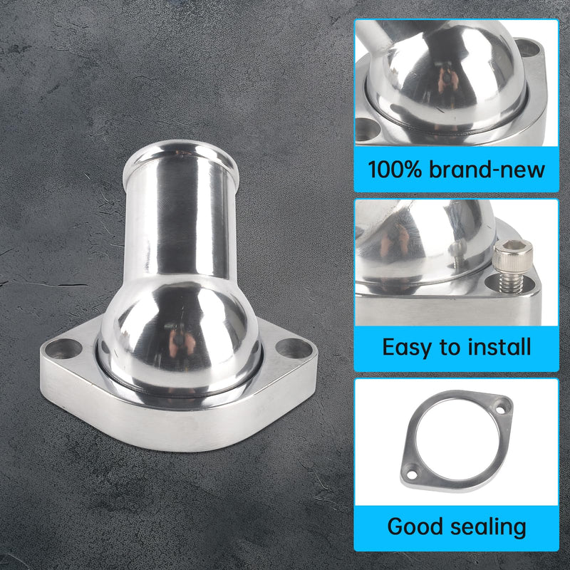 45° Swivel Water Neck Aluminum Polished Thermostat Housing Compatible with Chevy LS1 LS2 LS3 LS7 LS9 LSA L76 L92 Chevy GM Engines Chevy 4.8 L 5.3 L & 6.0 L Engines 45 Degrees Style2 Silver