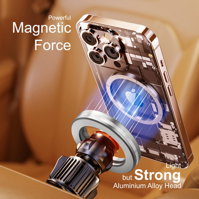 for Magsafe Car Mount for iPhone, Aluminum Alloy Vent Mount,Magnetic Phone Holder for Car,Cell Phone Car Mount,Strong Magnet,for iPhone 12,13,14,15,16 pro max and Android (Silver) silver