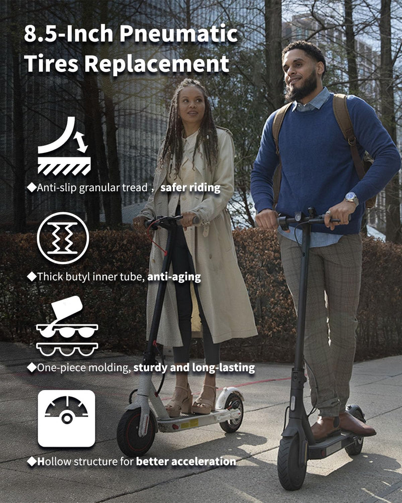 8.5 Tire Tube 50/75-6.1 Scooter Tire Replacement for Gorax/Xiaomi Electric Scooter,8.5 Inner Tyre, Thickened 8.5x2 Front Rear Pneumatic Tire and Tubes（1 Set） 50/75-6.1 Tire&Tube Non-slip 1Set
