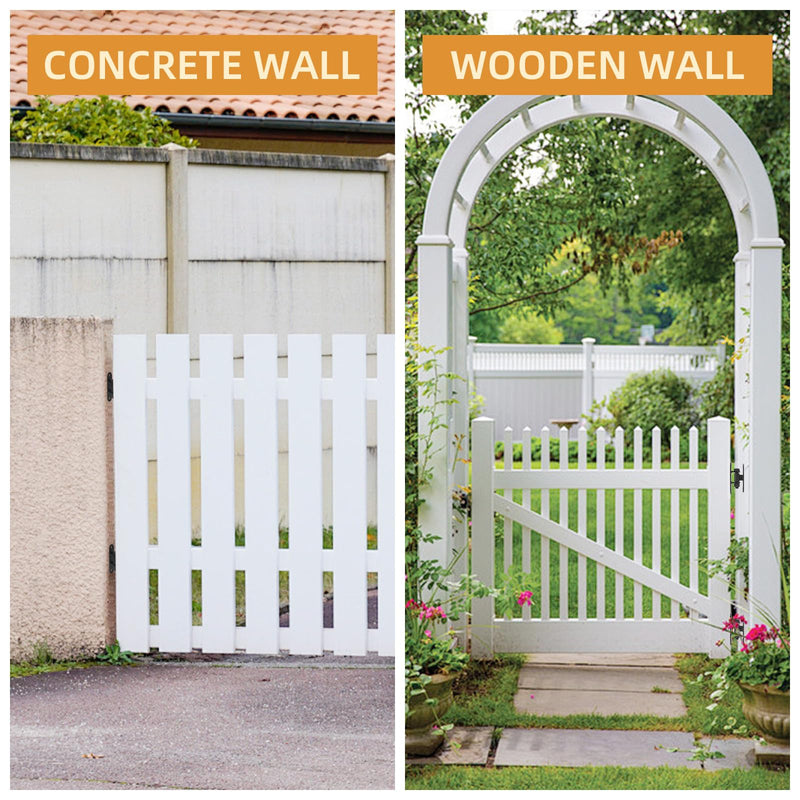 Heavy Duty Gate Hinges, Wall Mount Gate Hinge with Screw for Farm Gates, Wooden Fences, Metal Gates, Black-2 Pairs(Bolts Removable) Black-2 pairs(Bolts Removable)