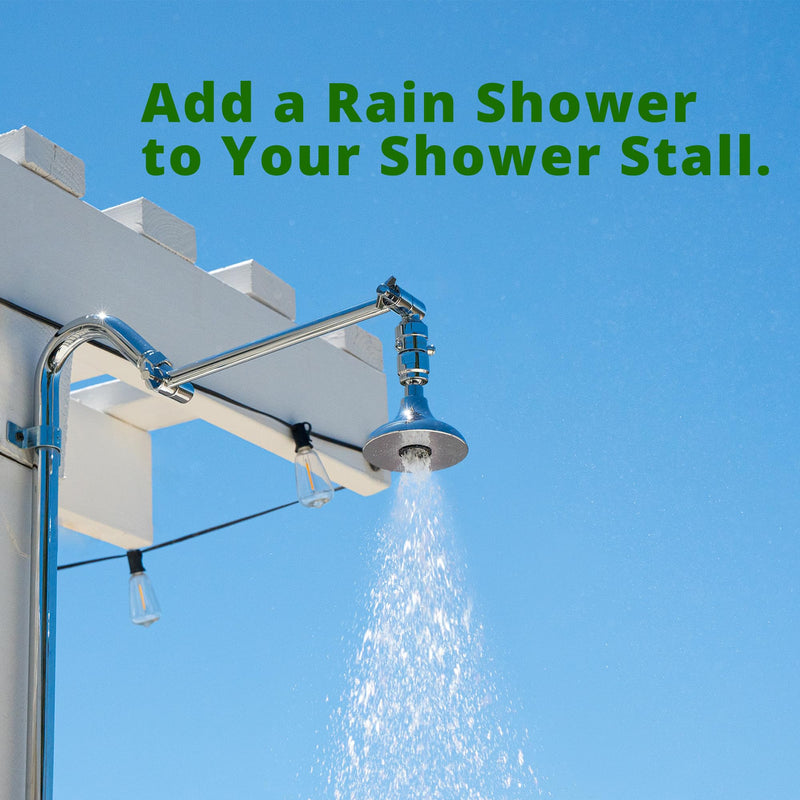 High Sierra® All Metal Lead-Free, Heavy Duty 9” Adjustable Shower Arm Extension for Fixed Shower Heads. Best in the Industry Locking Gears Support The Weight of Heavy Fixed Shower Heads - Gold 9 Inch Brushed Gold