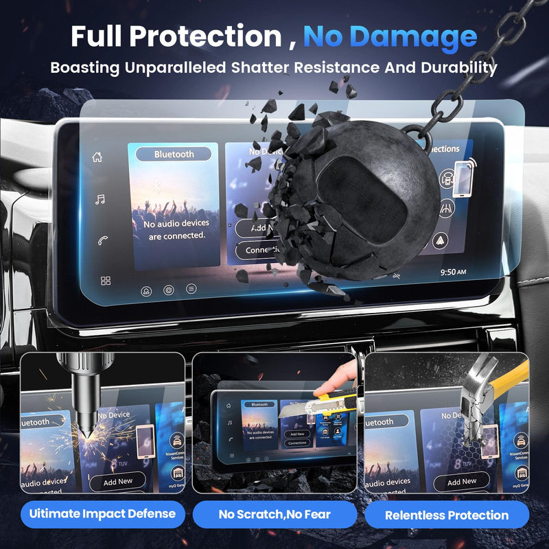 Karltys 2PCS Screen Protector for 2026 2027 Nissan Pathfinder (S/SV/Rock Creek/SL/Platinum) , 12.3 inch 9H Tempered Glass HD Navigation Screen Cover for Nissan Pathfinder Touchscreen Film [Anti-Glare & No Fingerprint]