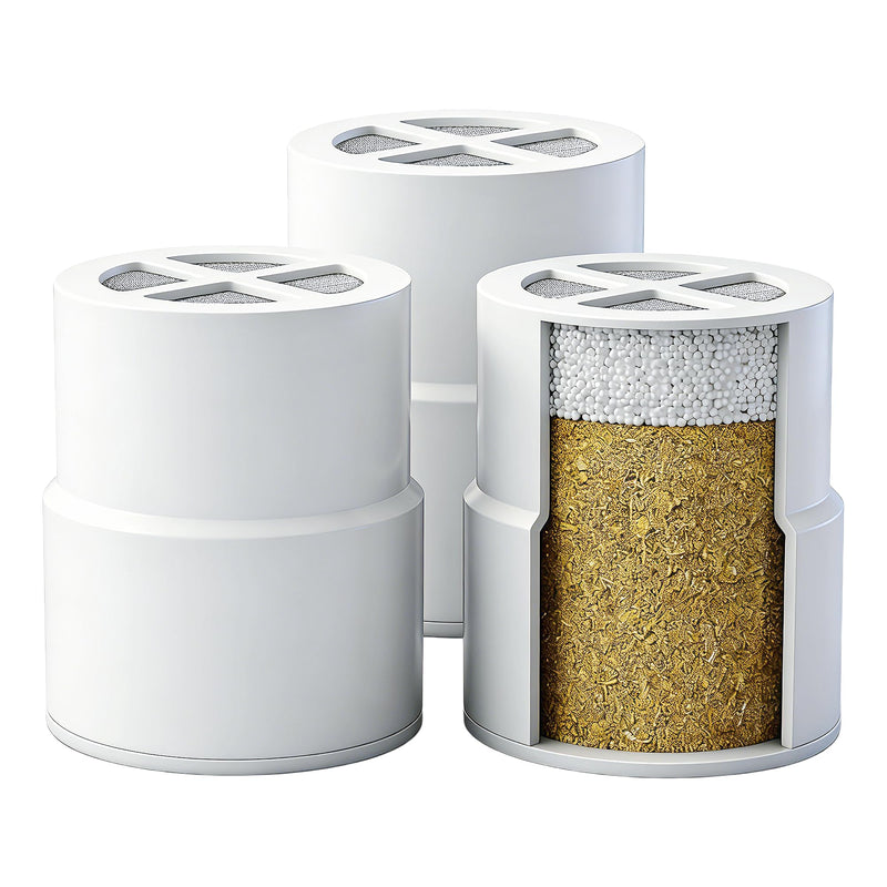 3-Pack Replacement Filter for JOLIE Shower Head, Compatible with JOLIE Shower Filter Cartridge, Reduces Chlorine, Heavy Metals & Impurities, Softens Skin & Hair 3-Pack