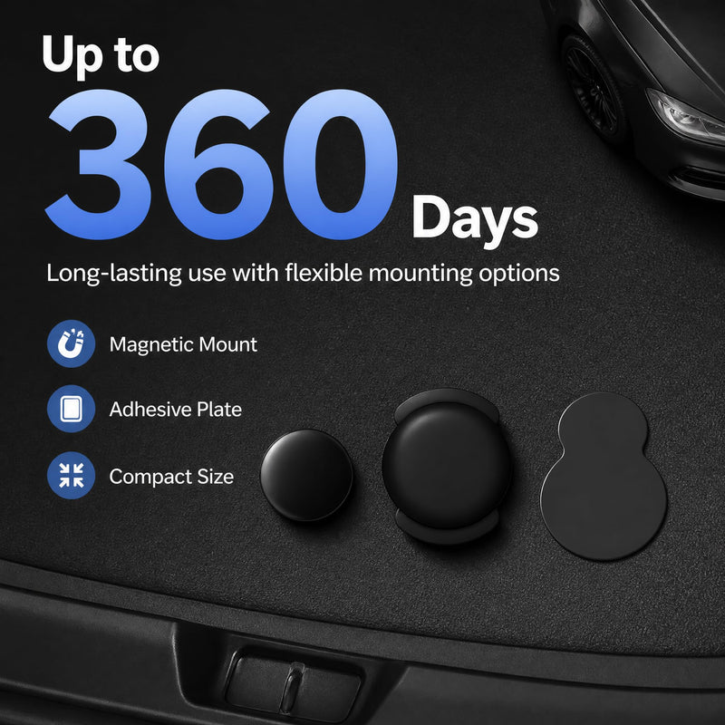 GPS Tracker for Vehicles – No SIM Required, Hidden Magnetic Car Tracker, Real-Time GPS Tracking for Kids, Car, Pets, No Monthly Fee, Works with Apple Find My, 2026 Upgraded (Black) Black