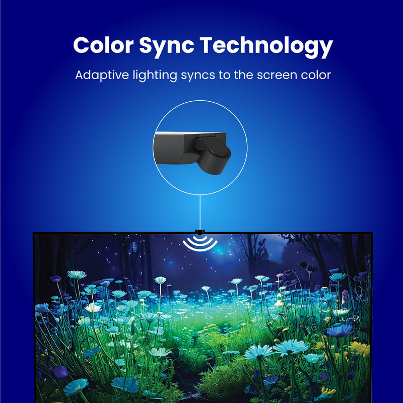 Feit Electric Smart TV Backlight with Color Sensor and 11.5ft LED Tape Light Supports 55"-85" TVs, RGB Backlight, No Hub Required - TAPETV85/RGB/AG TV Strip TV Strip 55in - 85in TVs