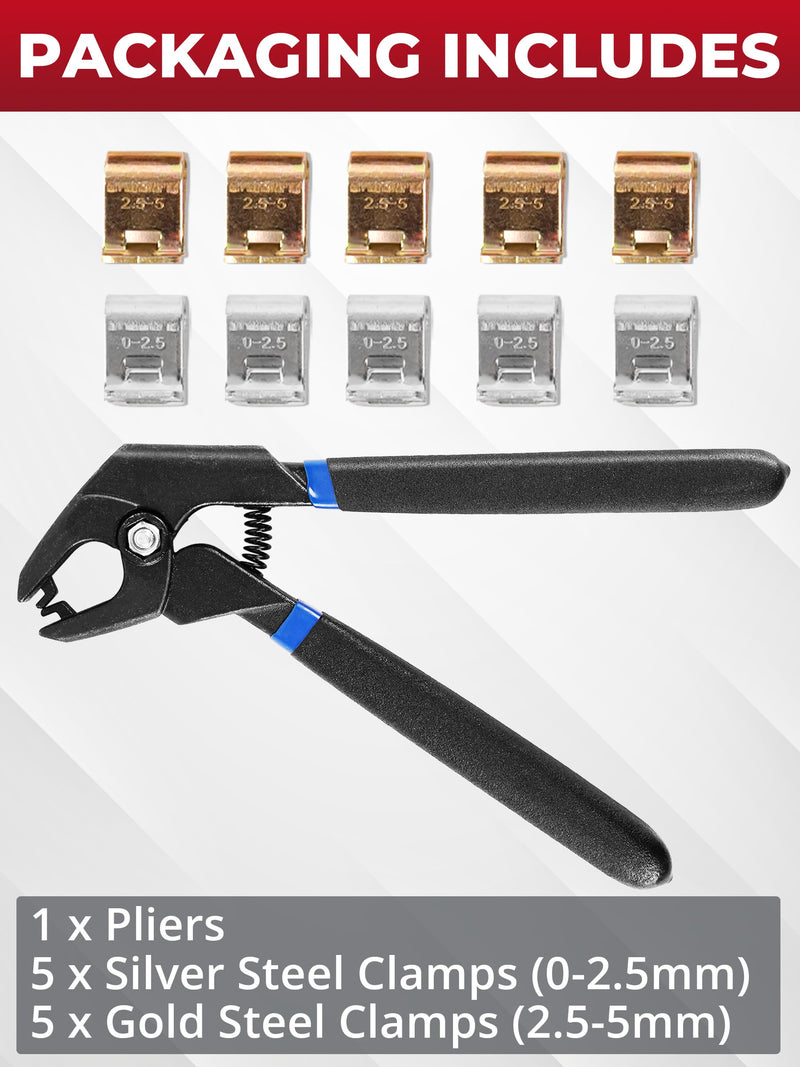 11PCS Panel Fixing Clamps with Pliers, Automotive Body Panel Holding Tools for Welding Clamping, Anti-Rust Sheet Metal Holder for Dent Repair and Bodywork