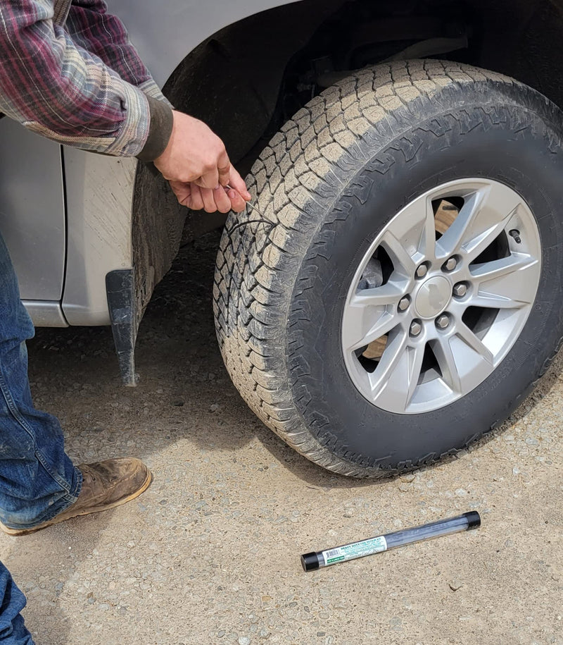 Nealey Heavy Duty Tire Repair Kit. 11 PCS. Repair Tire on Vehicle. Used for Large Farm Implements, Trailers, Trucks, and Heavy Equipment. Permanent Repair. Made in USA.