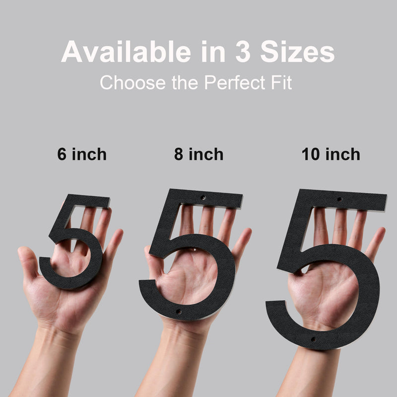 10 Inch Black House Numbers for Outside, Large Floating Home Address Numbers, Modern Outdoor House Number for Wall Street Garage Gate (1) 10 Inch Number 1