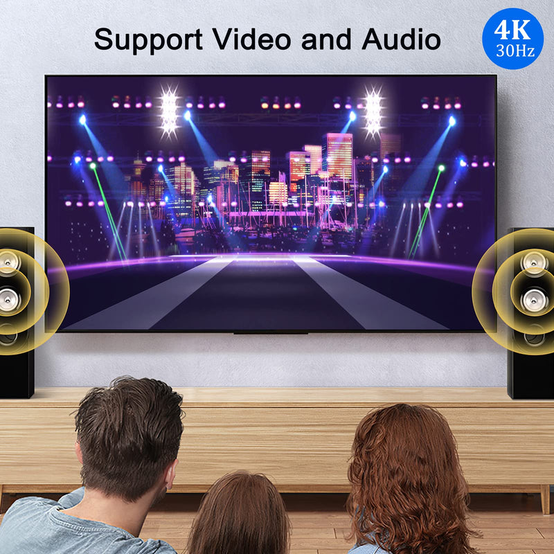 DisplayPort to HDMI Cable 30FT 4K, Display Port DP to HDMI Cable Adapter Male to Male DP to HDMI Cord 4K@30Hz, 2K, 1080P for Long Distances, HDTV, Monitor, Projector (30 Feet, 9.14M) 1