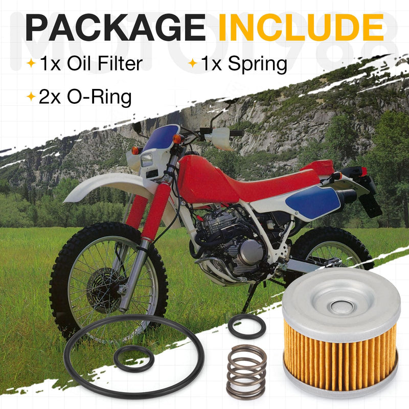 15410-KF0-305 Oil Filter Kit For Honda ATC250 Fourtrax 250 300 400 XR250R XR250L XR350R XR400R XR500R XR600R XR650 XL250R XL350R XL600R NX250 NX650 GB500 15412-KF0-010 15410-KF0-315