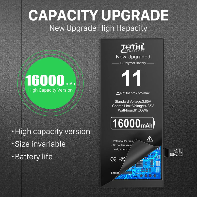 Battery Compatible with iPhone 11 (2025 New Upgrade) 0 Cycle Li-Polymer Replacement Battery for iPhone 11, with Professional Repair Tool Kit