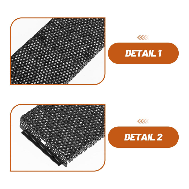 5pcs PC Tower Chassis Optical Drive Bay Cover with Black Alloy Hexagon Mesh and Sponge, Front Vent Grille Filler for Case Mod, Fits 6-Inch Bays