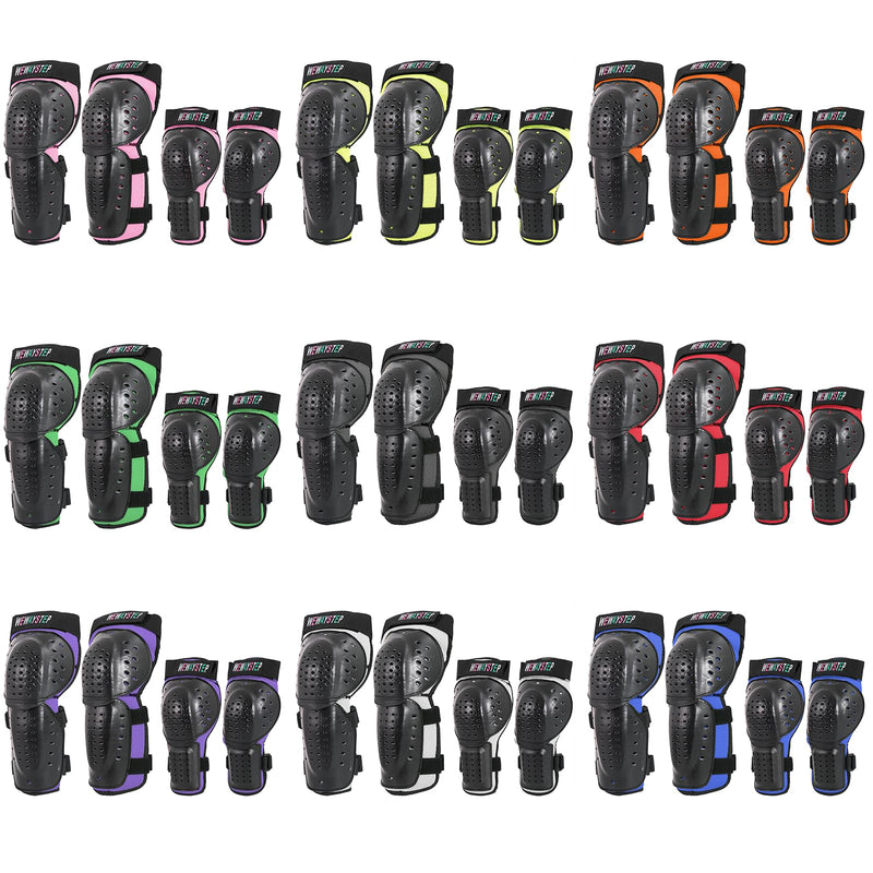 Kids Shin Guards,Knee Guards Kids Knee Pads and Elbow Pads Set, Skating Protective Gear Kids,4Pcs Dirt Bike Gear Kids Motorcycle Protective Gear for Skateboard Motocross MTB ATV Biking Skiing Skating Red