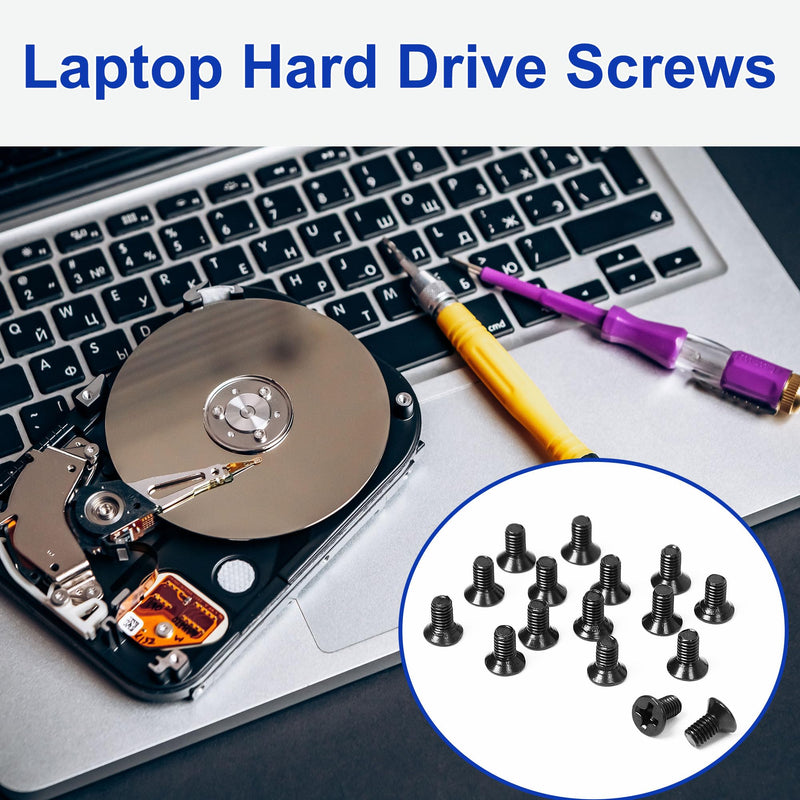 uxcell 50 Pcs M3 x 4mm Screws Replacement Black for Laptop Hard Drive