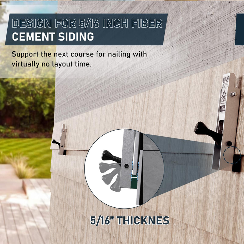 Siding Installation Tools, Siding Mounting Kit for Use with 5/16-Inch Fiber Cement Sidings, Sidings Tools with Adjustable Reveals, Aluminum Body, 2 Pac 5/16-Inch Thickness
