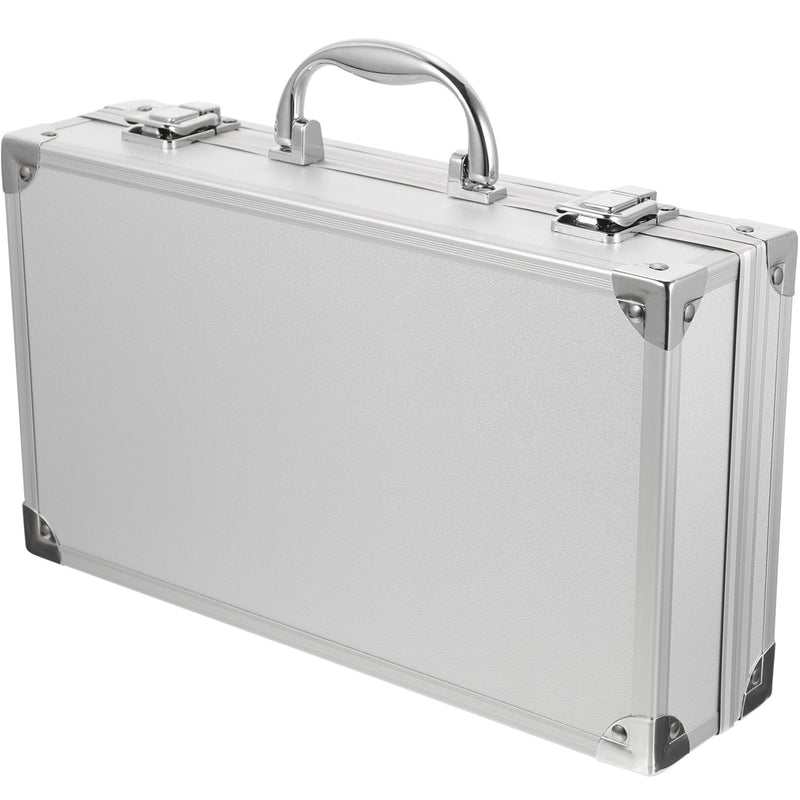 DOITOOL Aluminum Tool Case Tool Chest, Portable Box with Padded Foam, Metal Briefcase Box Lockable Storage Toolbox for Measurement Instruments (30 x 17 x 7.8cm, Sliver) 30x18x7.8cm Silver
