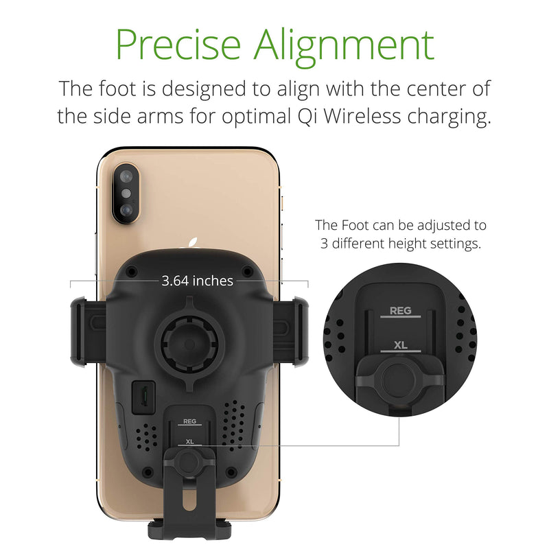iOttie Auto Sense Qi Wireless Car Charger + Extra Mounting Base - Automatic Clamping Wireless Charging CD & Air Vent Phone Mount for Google Pixel, iPhone, Samsung Galaxy, Huawei, LG, & Smartphones Auto Sense Air Vent/CD Mount + Dashboard Mounting Base