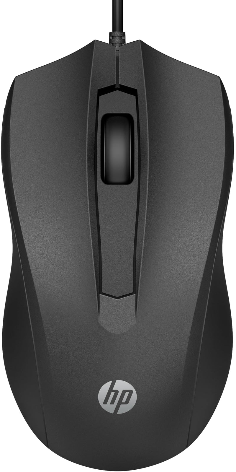 HP Wired Mouse 100 - Precise Optical Sensor with 1600 DPI - Easy USB Connection - Ambidextrous Design - 3 Button Control & Built-in Scrolling - Multi-OS Compatible (6VY96AA#ABL) New