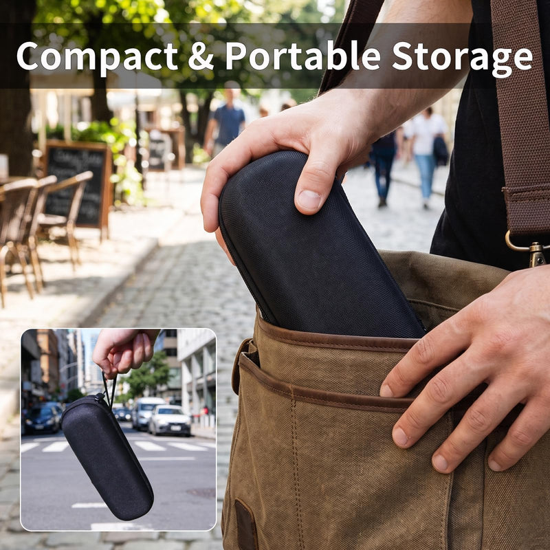 CQT Carrying Case for DJI OSMO Pocket 4 3, Portable Storage Small Protector Hard Bag for Pocket 4 3 Xtra Muse Vlogging Camera Accessories Protective Travel Organizer (Black) Black