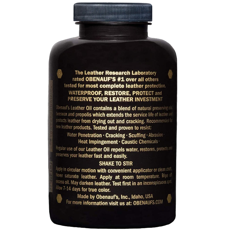 Obenauf's Leather Conditioner - Leather Oil (16oz) - Restore and Protect Leather Boots, Jackets, Purses as Well as Car Leather, Leather Furniture and Much More - Made in The USA (with Applicator) 16 Fluid-oz
