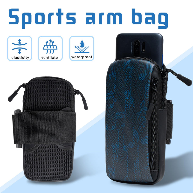 Universal Running Armband Phone Holder for Phones Below 7 Inches | Anti-Slip Sweatproof Band For Gym, Marathon & Outdoors. Adjustable Strap Fits All Arm Sizes. Hidden Pocket Included.