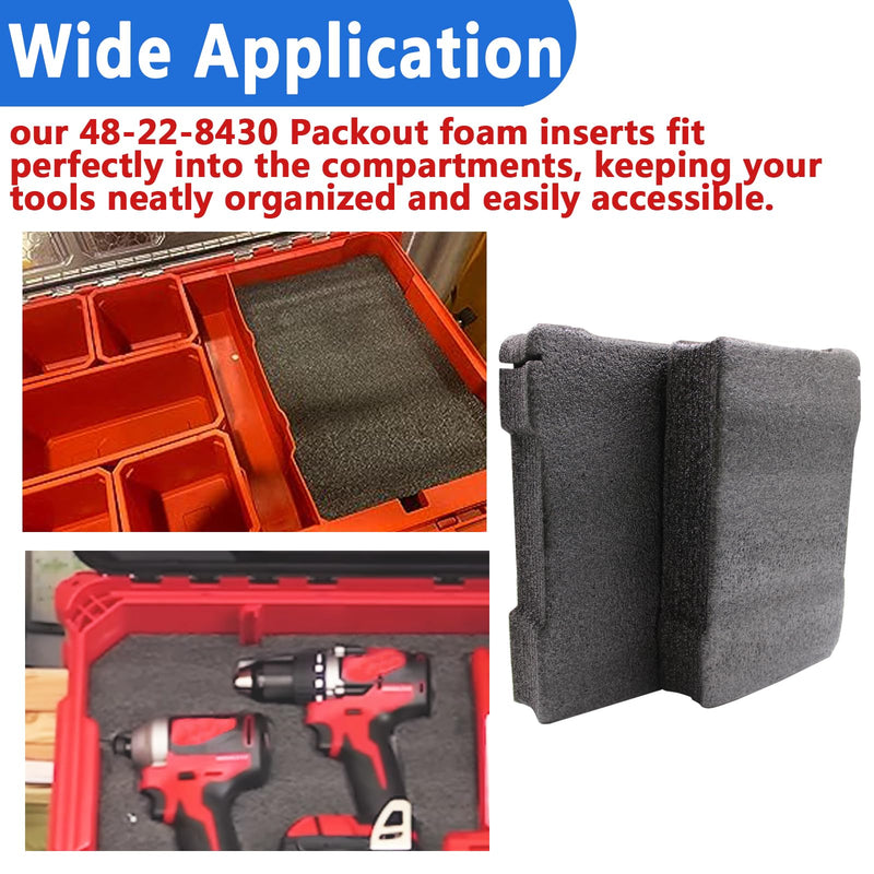 48-22-8430 Packout Foam Inserts for Milwauke Packout Foam Insert and Tool Box Foam (2pc econo foam insert)