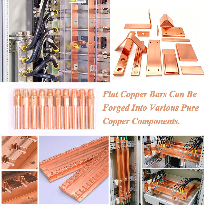2PCS Copper Flat Bar 1/8" x 2" x 12", 99.98% Copper Bus Bar Stock, 3mm x 50mm x 305mm C110 Solid Flat Bar Stock for Various DIY (2Pcs, 3 * 50 * 305mm) 1/8" x 2" x 12"