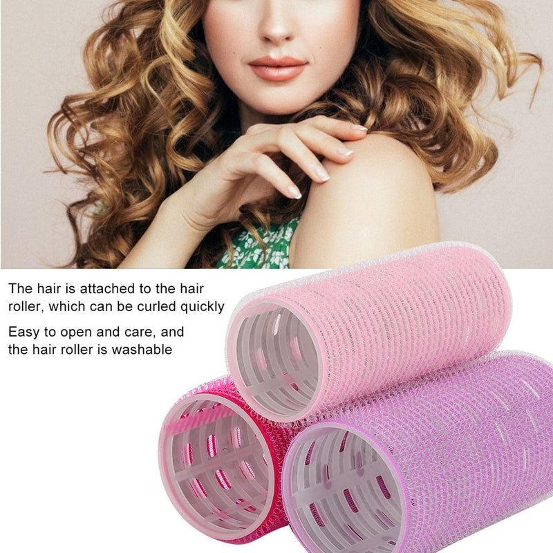 Hair Roller, 3Pcs Self-Adhesive Hair Hair Rollers Hair Holding Styling Curlers,Hairdressing For Rollers Tool