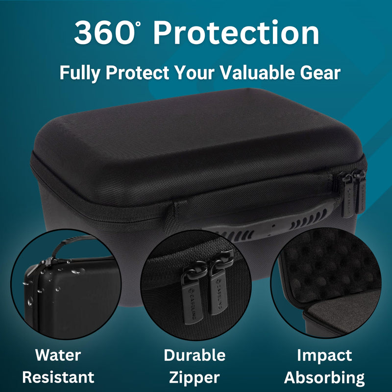 caseling 9.5" x 7.5" x 4.75" Hard Case with 3-Layer Pick and Pluck Foam | 3 pre-scored foam layers, TSA compliant travel case, rigid EVA shell, electronics and tech gear bag, smooth zippers 9.5" x 7.5" x 4.75"
