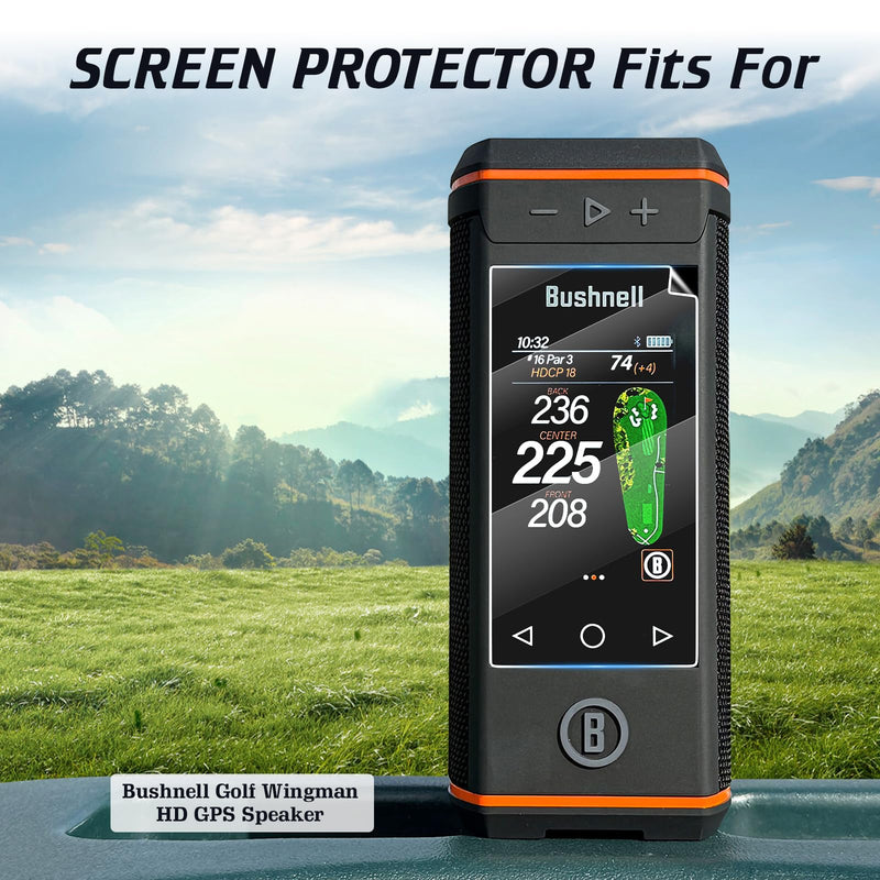 Karltys 2PCS Screen Protector for Bushnell Golf Wingman HD GPS Speaker | 4H HD Tool-Free Screen Cover Touchscreen Film [Anti-Glare & No Fingerprint]
