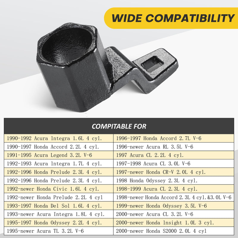 50mm Crank Pulley Wrench Holder Tool | Harmonic Damper Pulley Removal Tool Compatible with Honda and Acura Engines Durable and Easy-to-Use Harmonic Damper Pulley Removal Tool