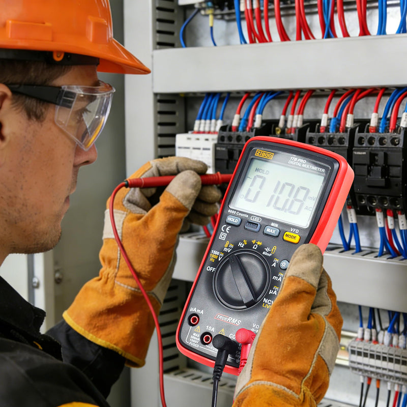 ZIBOO 17B PRO True RMS Digital Multimeter Measures AC/DC Voltage and Current Measurements up to 1000V and 10A (Optional AC Pliers)