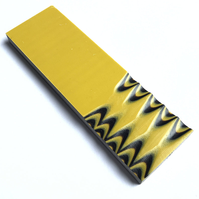 G-10 G10 Yellow and Black Quality Handle Scales Knives Gun Grips Knife 5in Making Set Pair