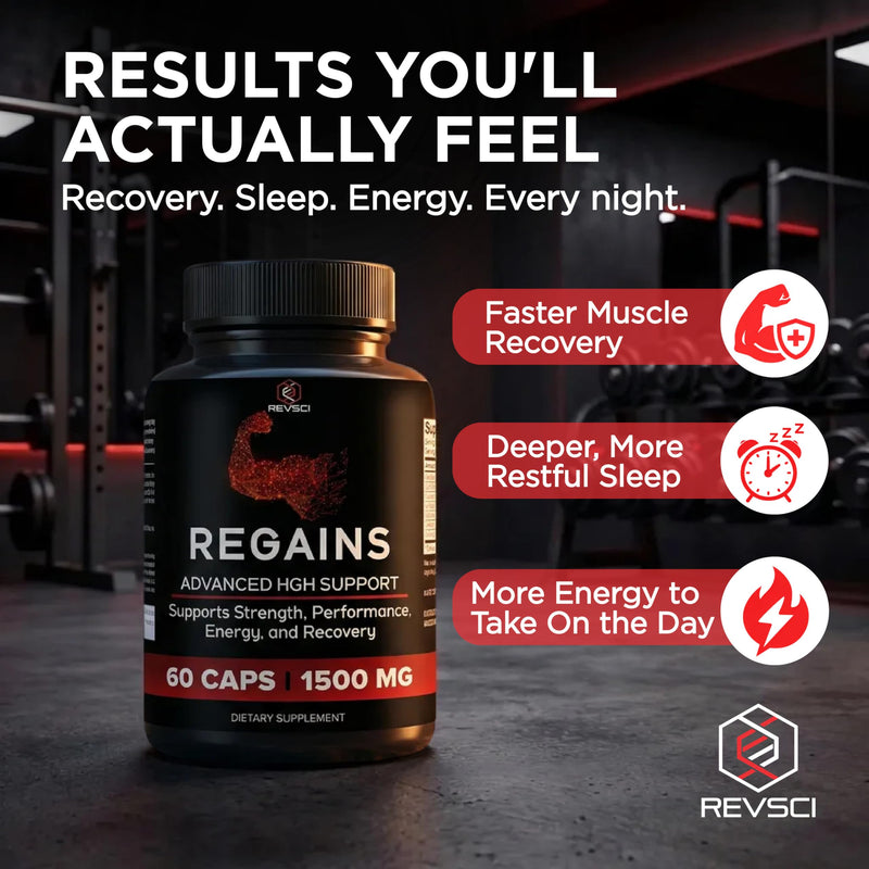 HGH Supplements for Men & Women - Regains Natural Anabolic Muscle Growth Building & Human Growth Hormone for Men, Muscle Builder for Men, Muscle Recovery Post Workout Supplement, 60 Protein Pills 60 Count (Pack of 1)