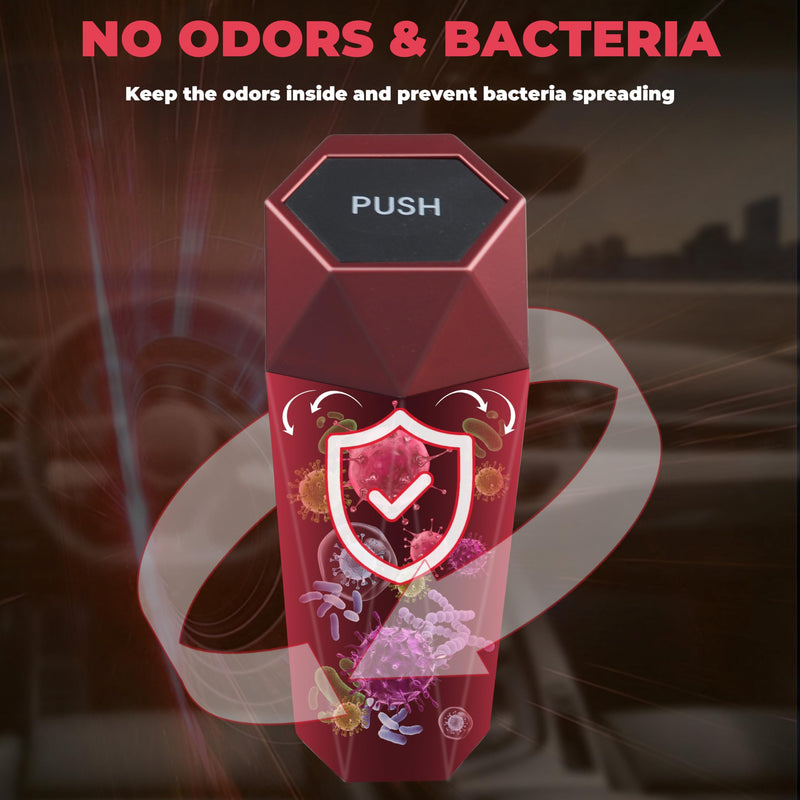 Car Trash Can, Car Trash Bin with Lid, Car Accessories for Women Interior, Car Garbage Can with Additional 2 ABS Hooks and 60pcs Trash Bags, Suitable for Home, Office, Car Organizer, Black BLACK 1PC