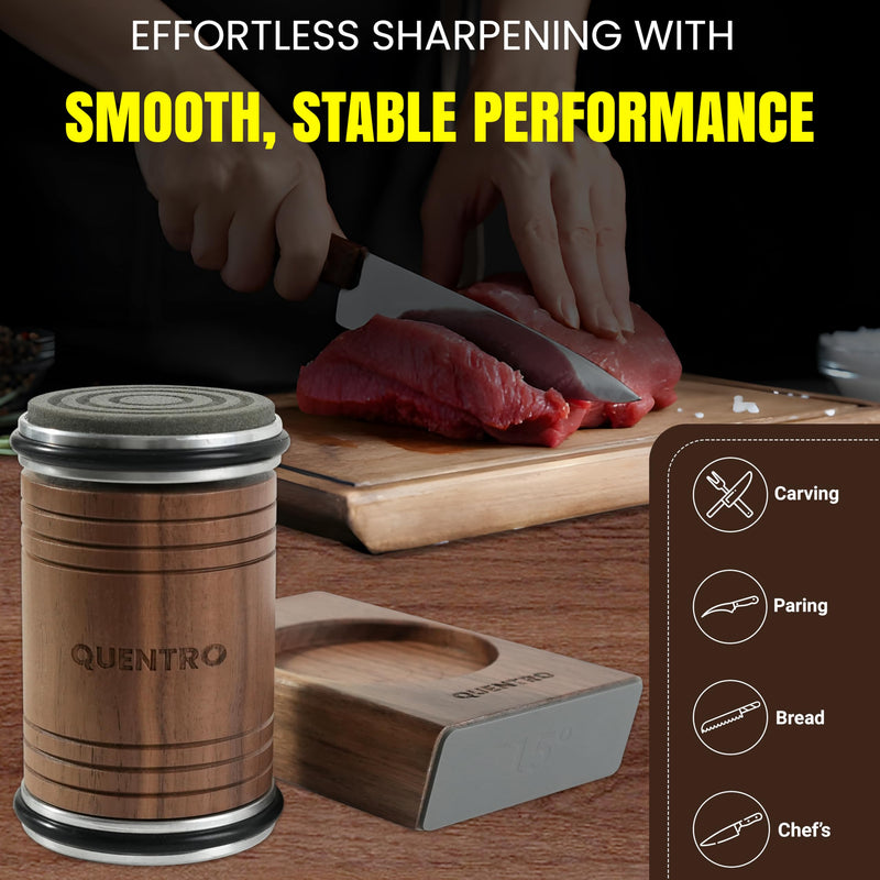 Rolling Knife Sharpener Kit – 15° & 20° Multi-Angle Magnetic Sharpener with Diamond Coated & Ceramic Honing Discs – Professional Knife Sharpening Tool for Kitchen, Chef & Home