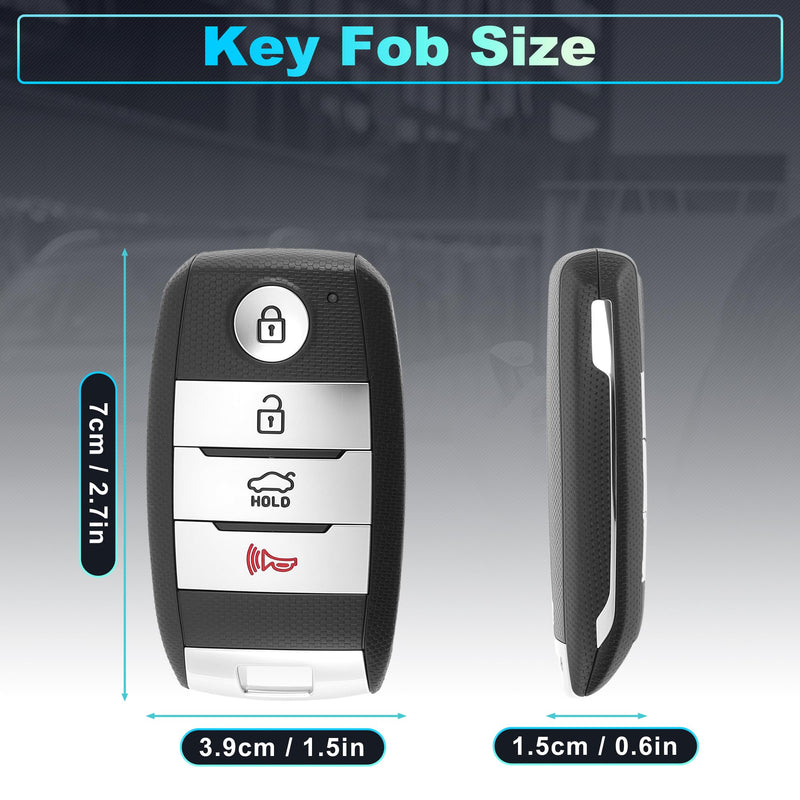 SY5XMFNA04 Replacement Keyless Entry Remote Smart Key Fob for Kia Optima 2014 2015 for Kia Rio 2015-2017 Key Fob Remote Control ID46 Chip 95440-2T510 95440-1U500 4 Buttons 315 MHz