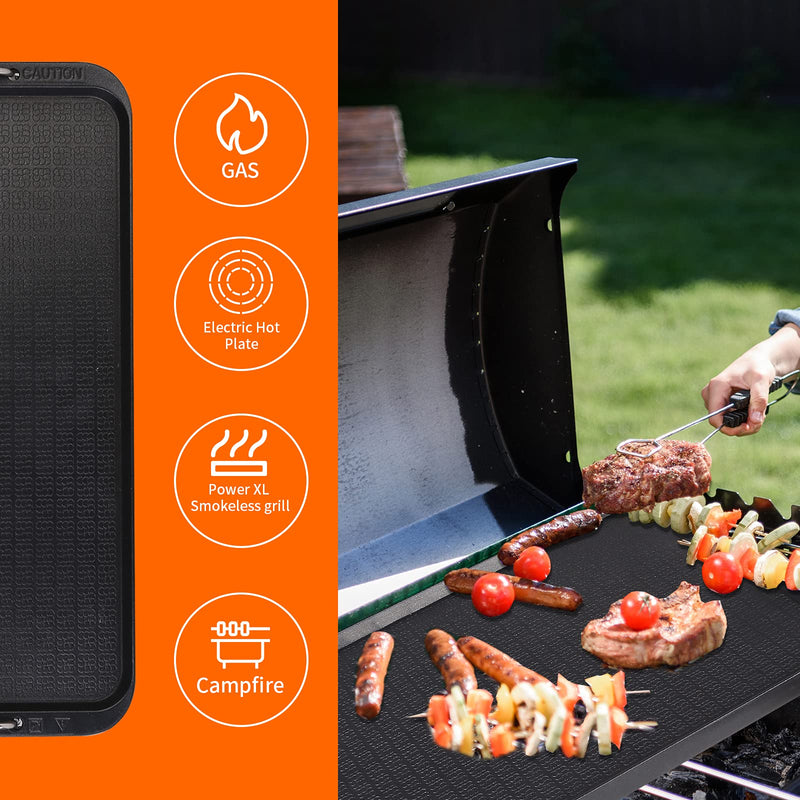 Flat Top Griddle for Stovetop, Non-Stick Griddle Grill Pan, Stove Top Grill,14.96" x 8.66", Works with Power XL,Chefman, Carl Schmidt Sohn, Cusimax, Techwood Smokeless Grill,Aluminum,Dishwasher Safe 15" x 8.7" x 0.9"