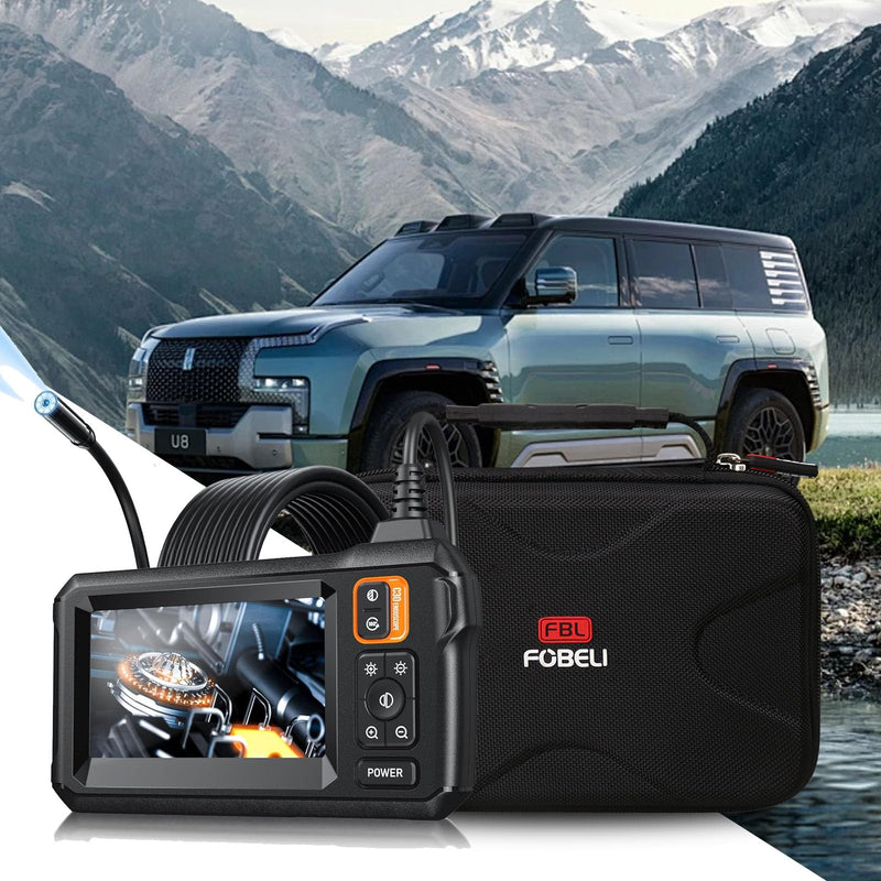 FBLFOBELI Hard Case for MugEasy/Daxiongmao/DEPSTECH/Telsong Borescopes | Hard EVA Shell for TGJOR/SKYBASIC/Lightswim/COOVIE Borescope Inspection Camera, Fits 4.3'' Screen, Waterproof, Black
